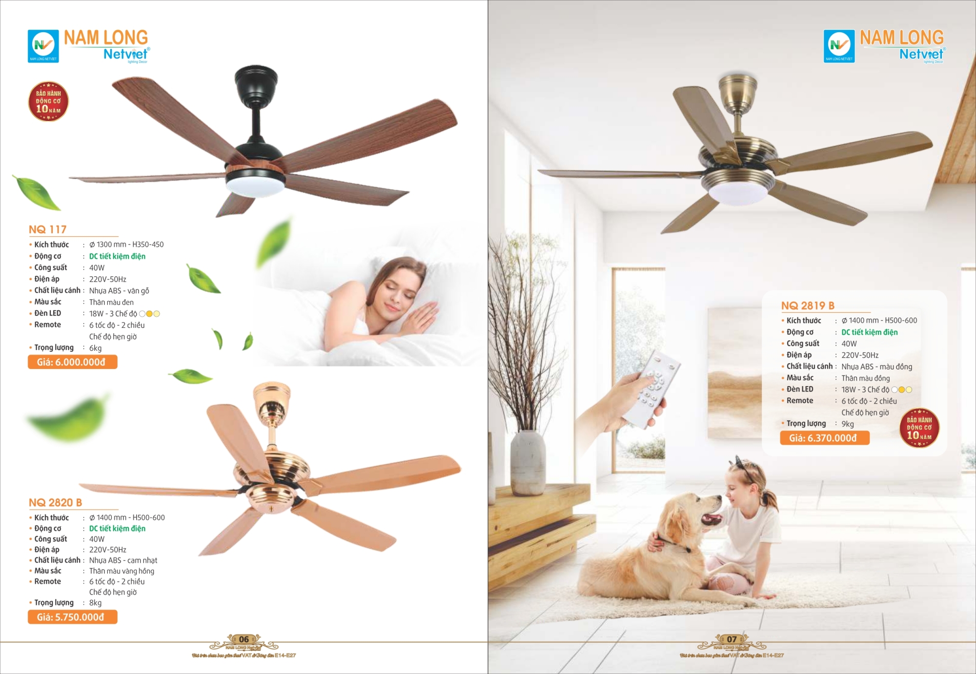 Bảng giá đèn trang trí Nam Long